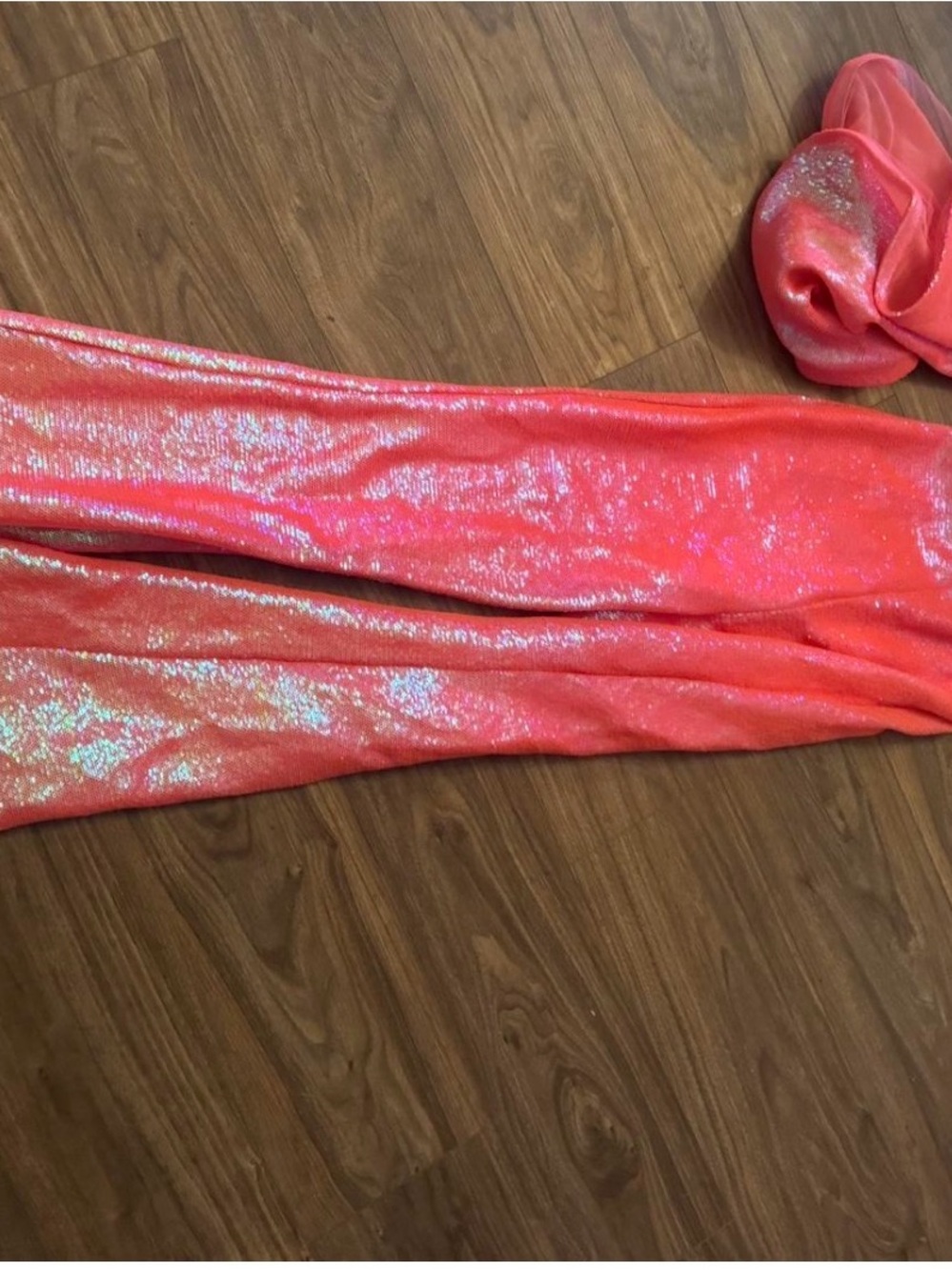 Women’s Sparkle Coral Pink Jumpsuit Romper NWT Ashley Lauren size 6 pageant wear